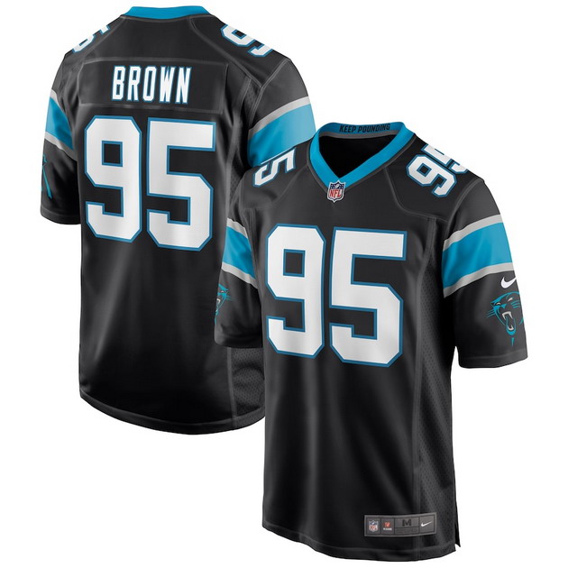 mens nike derrick brown black carolina panthers player game jersey